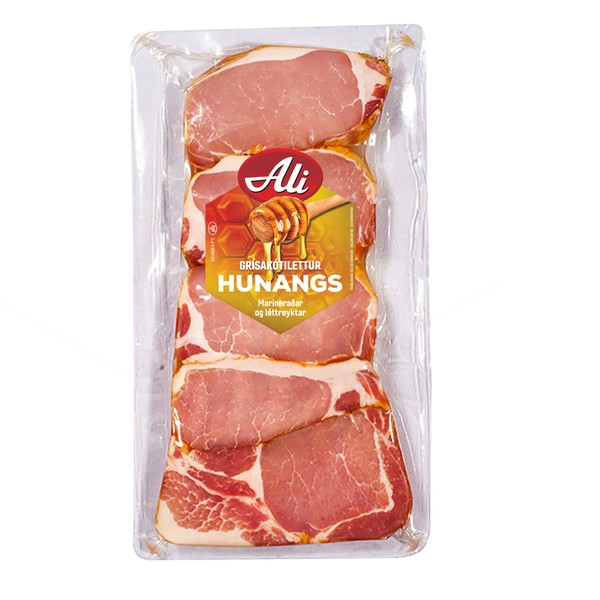 Ali Hunangs grísakótilettur marineraðar og léttreyktar