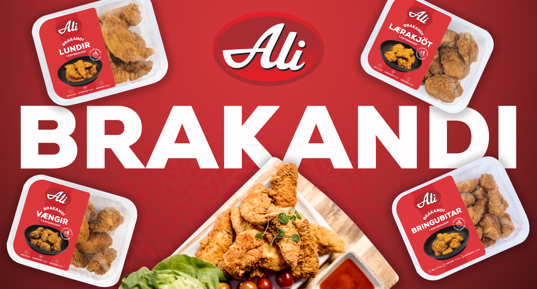 Ali Brakandi kjúklingur – lundir, lærakjöt, vængir og bringubitar